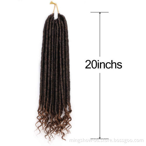 Faux Locs Crochet Braids Natural Soft Synthetic Hair Extension 24 Stands/Pack Goddess Locks